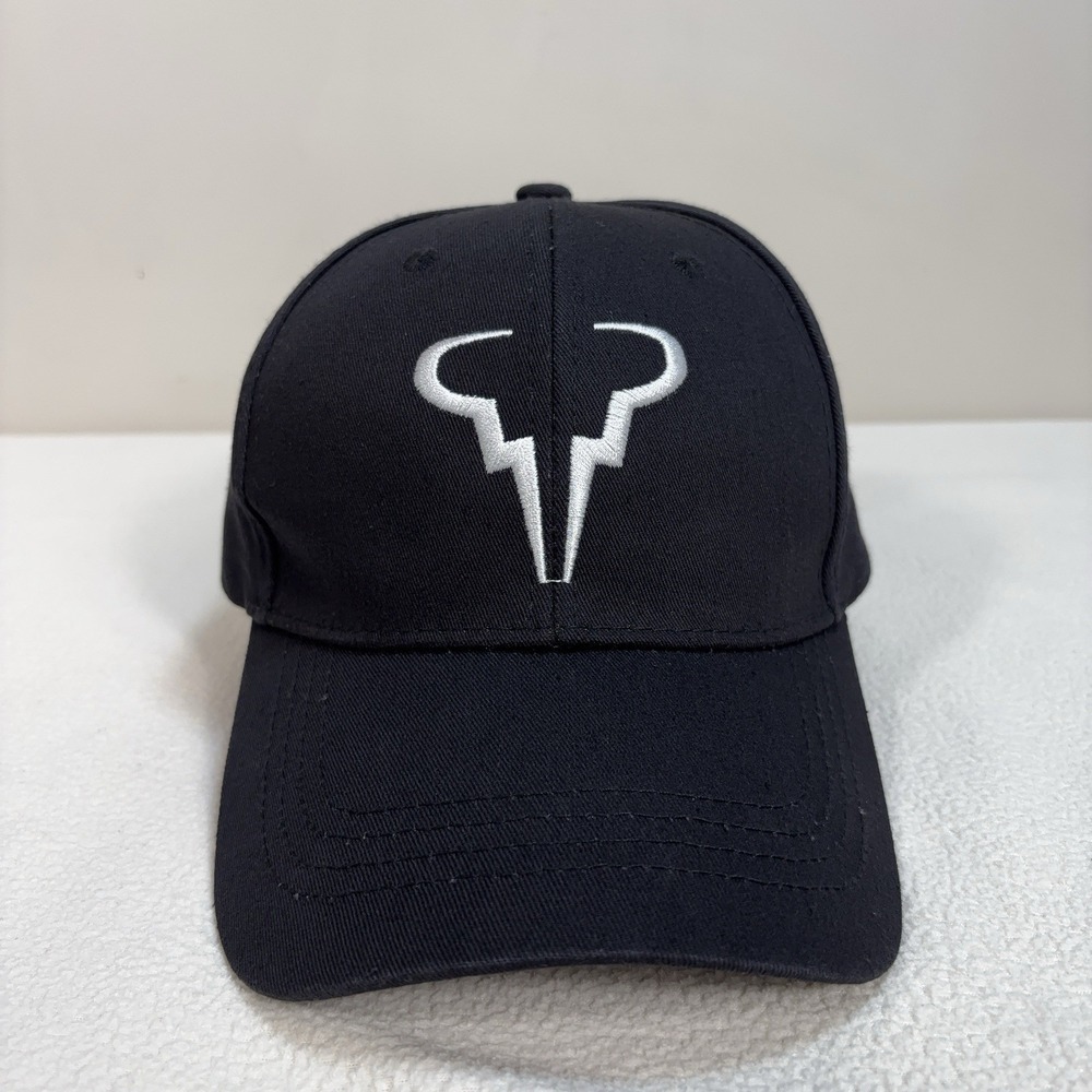 Rafael Nadal Baseball Cap Men's One Size Black Adjustable Rafa Logo Tennis Hat